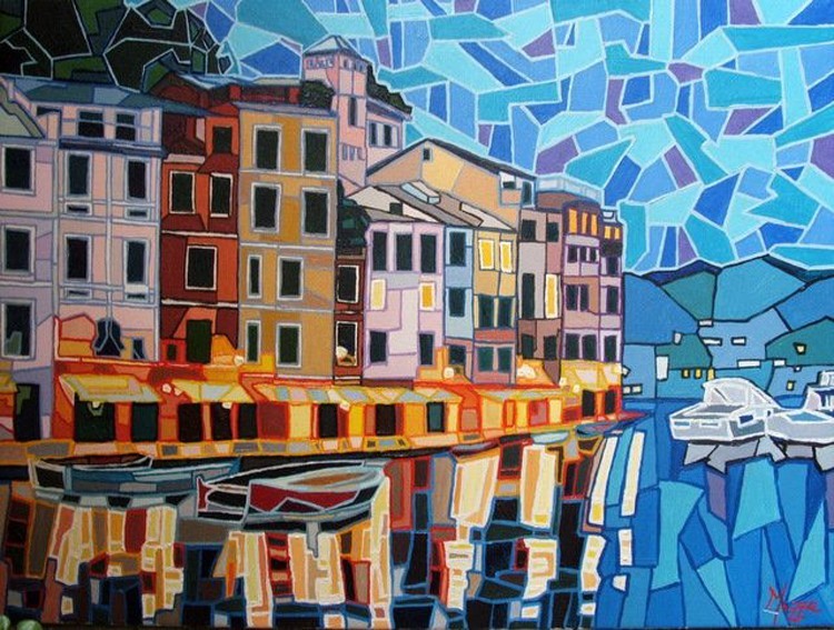 Notte a Spicchi Su Portofino  - I Quadri di Mimmo