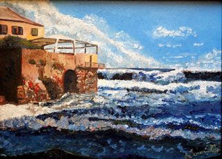 Burrasca su Boccadasse  - I Quadri di Mimmo